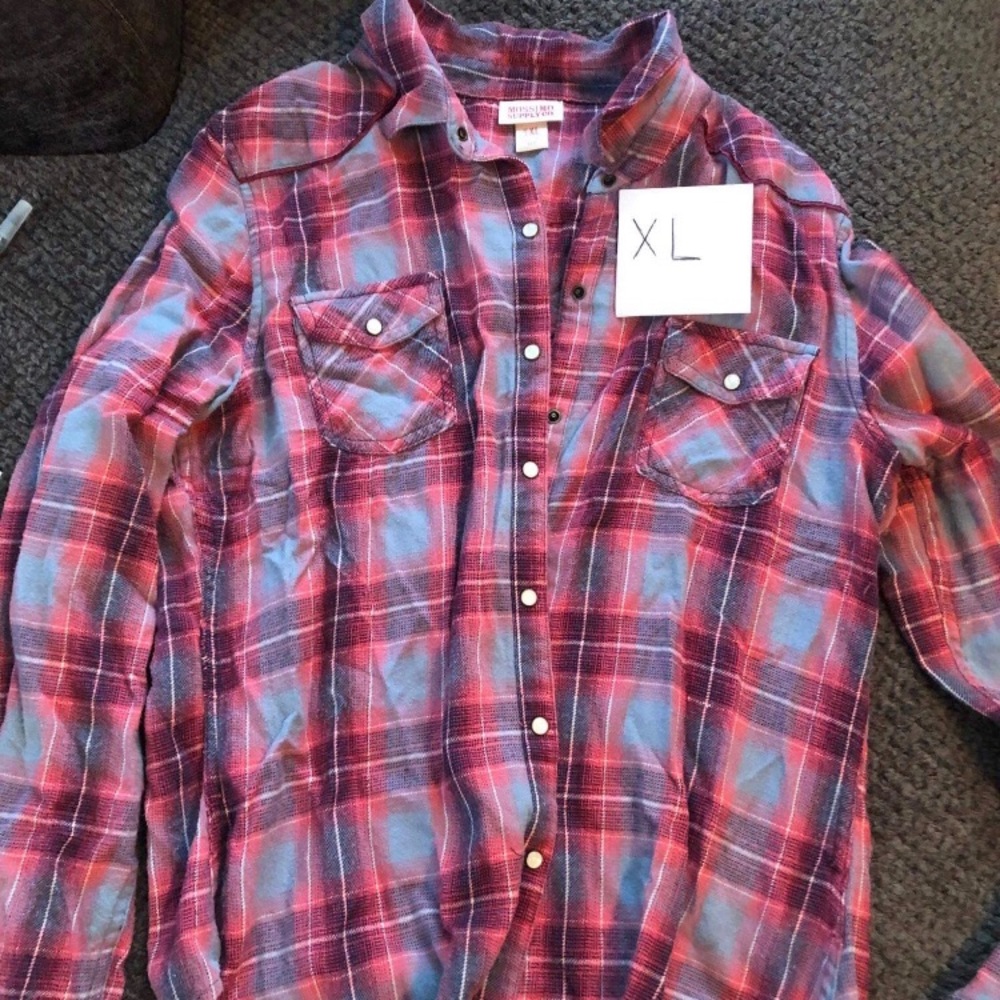 Mossimo supply co. XL Red Button Down
